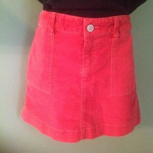 Gap Jeans red corduroy short Skirt women's 6